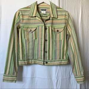 XS-M Gotcha Covered Vintage Striped Denim Jacket